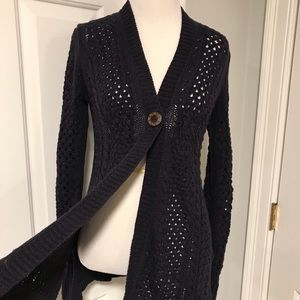 Navy knit cardigan Rosie Netra/Anthropologie